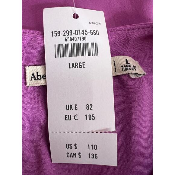Abercrombie & Fitch High-Neck Column Midi Dress in Orchid Size Large - Picture 16 of 16